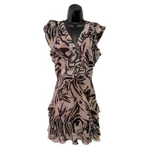 Bar iii Pink & black Linen Dress Size Woman’s 0 NWOT